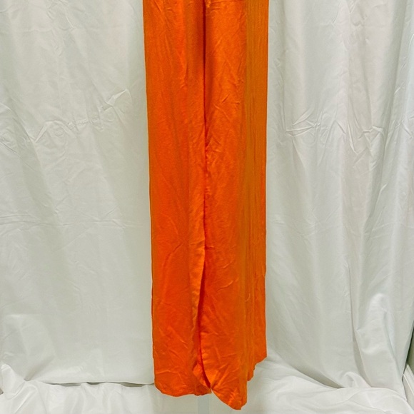 #054 Source Unknown Sz M - Elegant Orange Maxi Dress - NWOT - Online Retailer - Picture 7 of 8